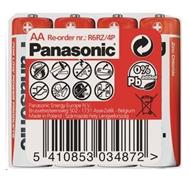 PANASONIC RED ZINC R6RZ/4P AA 1,5V , 00133624
