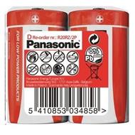 PANASONIC RED ZINC R20RZ/2P D 1,5V, 00113622