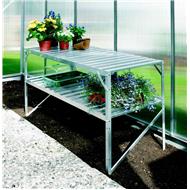 VITAVIA 120X52 CM DVOJPOLICOVÝ STRIEBORNÝ LG13