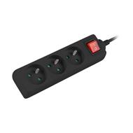LANBERG PS1 3 ZÁSUVKY 3M, PS1-03E-0300-BK