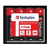 VERBATIM ALKALICKÉ AA, 4 PACK - SHRINK, 49501