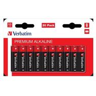 VERBATIM  ALKALICKÁ BATERIE AA 20 PACK / LR6, 4987