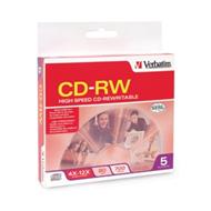 VERBATIM CD-RW SC 5 PACK