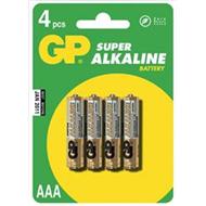 GP SUPER ALKALICKÁ  AAA BATÉRIA, BLISTER 4KS