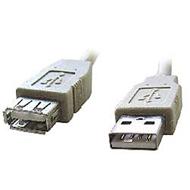 GEMBIRD USB A-A 2.0, 0,5M, TYP AM-AF ŠEDÝ