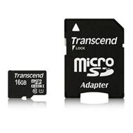 TRANSCEND 16GB MICROSDHC UHS-I, CLASS 10 + ADAPTÉR