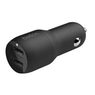 BELKIN DUAL USB-A CAR CHARGER 24W BLACK,CCB001BTBK